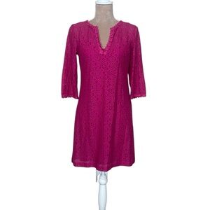 EUC Trina Turk Fuchsia Lace Shift Dress (N-1)